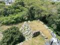 天守から見た櫓台跡